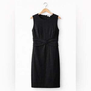 Diane von Furstenberg Black Sheath Dress Size 12 Career Work Dress DVF